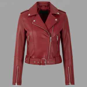 Chaqueta de Cuero Acolchada de Piel de Vaca para Mujer, con Forro de Lana, Diseño Moderno para Uso Urbano, Viajes y Atuendos Diarios - Product Image 6