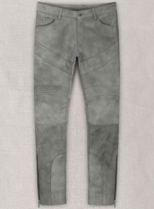 Jeans de Motociclista de Cuero Gris Harbor - Product Image 1