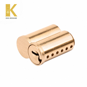 Cilindro de Puerta de Repuesto Rápido, Latón Satinado, 6 Pines, Ranura B, SFIC, para Seguridad de Puertas Comerciales - Product Image 4