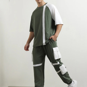 Conjunto Deportivo Informal de Verano, Estampado, 100% Algodón, Unisex, Transpirable, Absorbente de Sudor, Camisetas y Pantalones Cortos - Product Image 3