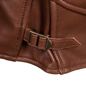 Custom <b>Men's</b> Genuine <b>Leather</b> Cafe Racer <b>Jacket</b> Premium Full Grain <b>Leather</b> Biker Fashion Coat Private Label Manufacturing - Product Image 5