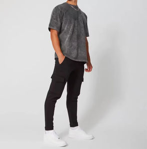 เสื้อยืดโอเวอร์ไซส์ผ้าฝ้าย 100% น้ำหนัก 250 กรัม สำหรับผู้ชาย ปี 2026 ขายส่ง เสื้อยืดเปล่าสไตล์วินเทจสำหรับผู้ชาย รับสั่งทำ - Product Image 2