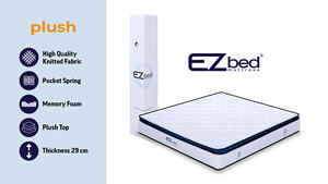 El mejor colchón Queen, tela suave, bolsillo grueso, cómodo Ezbed, felpa, espuma de Indonesia, dormitorio, GARANTÍA INCLUIDA - Product Image 6