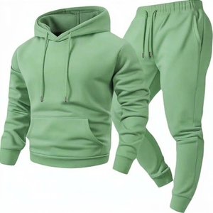Ensemble de survêtements unisexes de haute qualité pour l'hiver, sweat-shirt pour couple, sweat-shirt uni, survêtement en molleton pour hommes - Product Image 3