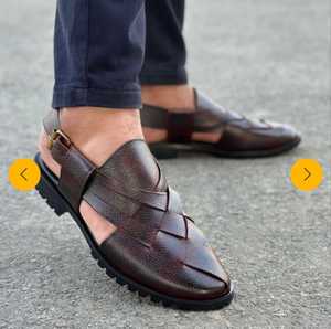 Top Quality men handmade Leather <b>sandals</b> In Brown Color Stylish Style Men Leather Brown <b>Sandals</b> - Product Image 2