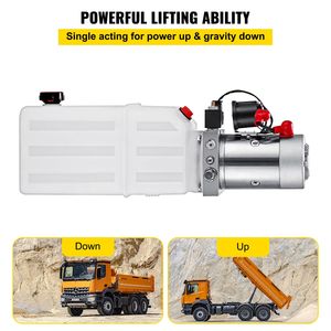 Nuova Unità di Potenza Idraulica da 6 Quarti # 12V CC # # Azione singola # # Serbatoio in Metallo # # Pompa Idraulica # # Rimorchio Ribaltabile # # Potenza Idraulica - Product Image 3