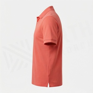เสื้อโปโลชาย ผ้าฝ้าย 100% ระบายอากาศได้ดี ลายเรียบ สไตล์มีโลโก้ด้านหน้า ผ้าถัก รับผลิตตามแบบ OEM ชุดกีฬา - Product Image 3