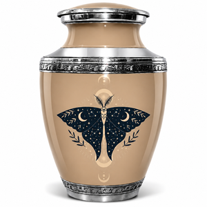 Urne funéraire élégante Colibri avec motifs floraux inspirés de la nature et accents gravés en argent poli pour adulte - Product Image 6