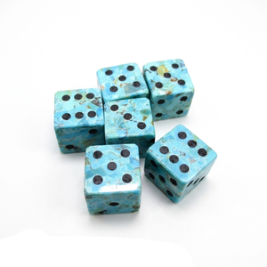 Stone African Turquoise D6 <b>Dice</b> Cube Natural Gemstone Crystal Stone D6 <b>Dice</b> Engraved Stone Custom <b>Dice</b> Sets - Product Image 4