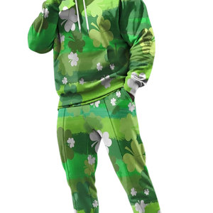 Conjunto Deportivo Slim Fit con Sudadera y Pantalones Deportivos, Precio de Fábrica, Sudadera Estampada para Hombre en Talla Adulto, Chándal Sublimado para Hombre - Product Image 1