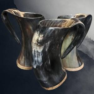 Mug à boire en corne de buffle écologique de haute qualité, imperméable, style animal, couleur, taille et logo personnalisables, Inde - Product Image 1