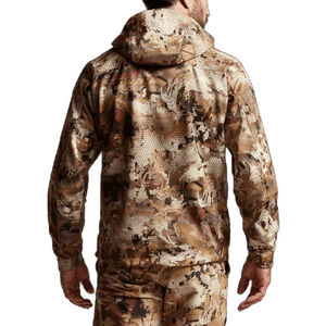 Sweat-shirt à capuche surdimensionné pour homme, vert forêt camouflage, 100% coton, personnalisable avec des motifs de pêche/chasse - Product Image 4