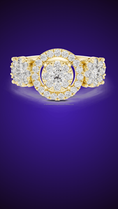 Jewels Jolt 10K Moissanite/Cubic Zirconia / CVD Lab crecido 14K/18K/22K/925 Anillos de plata para damas - Product Image 5