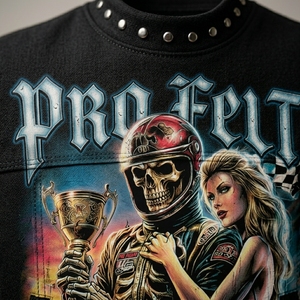 Débardeur en coton durable style streetwear décontracté, gilet punk biker clouté, graphique tendance, haute qualité, personnalisé - Product Image 4