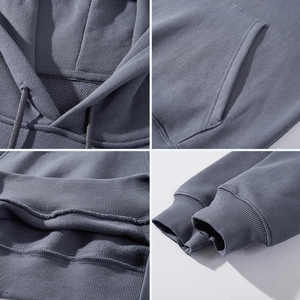 Customized 100% Cotton High Quality French Terry Drawstring Men's <b>Oversized</b> <b>Hoodie</b> - Product Image 6