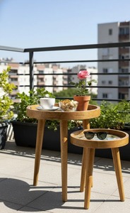 Mesa de Centro de Madera Ecológica Hecha a Mano con Acabado Natural - Product Image 6