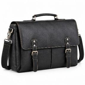 Sac Messager de Luxe Premium, Sac à Bandoulière Vintage, Sacoche pour Ordinateur Portable, Sac de Travail Unisexe, Sac de Voyage Durable 14 Pouces, Style Fait Main - Product Image 6