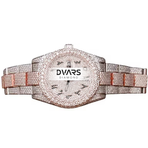 Montre de luxe en quartz pour homme, étanche, en alliage premium, avec cristal saphir, diamant Moissanite couleur D VVS1, professionnelle - Product Image 3