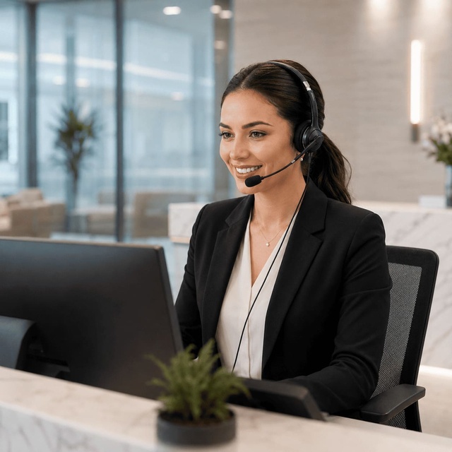 Smart Noise Canceling Headset for Enterprise Communication, Call Center Agents & Business Collaboration