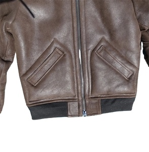 แจ็คเก็ตหนังวัวแท้ลายผ้าแคนวาสปี 2024 สกรีนโลโก้ได้ตามต้องการ ทรงเข้ารูป แขนยาว แฟชั่นฤดูหนาวสำหรับผู้ชาย รับผลิตแบบ OEM - Product Image 5