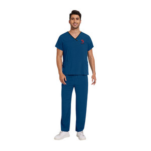 Ensemble de blouses médicales Solid Trader à col renforcé pour usage quotidien et multiples lavages, uniforme d'hôpital durable - Product Image 4