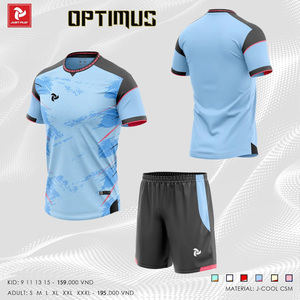 Camisetas de Fútbol OPTIMUS de Alta Calidad, 100% Poliéster, Pantalones Cortos sin Mangas, Colores Personalizados con Logotipo, Unisex, Servicio OEM, Fábrica Just Play - Product Image 2