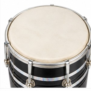 Dhol Punjabi Noir Élégant avec Accents Argentés Réfléchissants, Tambour Indien Traditionnel à Double Tête pour Événements Musicaux Culturels - Product Image 4