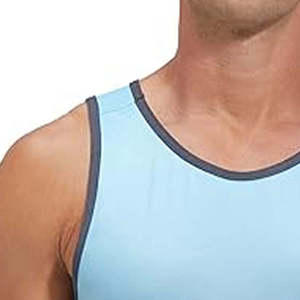 Camiseta sin mangas para hombre de alta calidad, 100% algodón, personalizable, transpirable y de secado rápido, cómoda para el verano, para el gimnasio. - Product Image 5