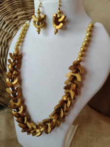 Handmade Indian Terracotta Jewelry <b>Set</b> Ethnic <b>Clay</b> Necklace Earrings for Women Traditional Indian Terracotta Necklace <b>Set</b> - Product Image 1