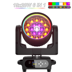 ไฟดีเจ SHEHDS IP66 กันน้ำ ซูมได้ 19x20W RGBWAUV แสงบีมเคลื่อนที่ได้ สำหรับเวที คาราโอเกะ ปาร์ตี้ บาร์ คอนเสิร์ต - Product Image 2
