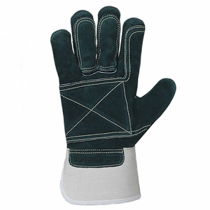 Hand Protective Double Palm Leather Working Garden <b>Gloves</b> Heavy Duty Reinforced Fireproof Anti-cut Safety Rigger Work <b>Gloves</b> - Product Image 2