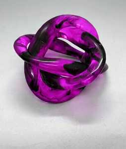 Modern Resin Geometric Sculpture Purple Black <b>Art</b> Decor Wall Hanging Handcrafted Single Piece Anniversary Luxury - Product Image 1