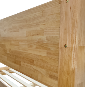 Cadre de lit King minimaliste et durable en bois d'hévéa avec lit plateforme en bois Fournisseur du Vietnam OEM/OEM - Product Image 5