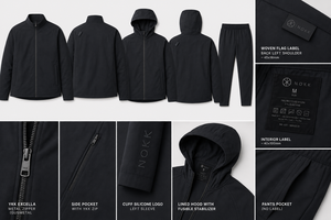 Black Men Softshell <b>Jacket</b> and Pants Set Lightweight <b>Zip</b> <b>Up</b> Outdoor Wear Running Training Outfit - Product Image 3