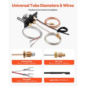 Lennox ชุดประกอบ D0100X38RFX นักบินก๊าซธรรมชาติรุ่นแอสเตรียสีดำที่เหนือกว่าเข้ากันได้สำหรับการเปลี่ยนการจุดระเบิดของเตาผิง - Product Image 6