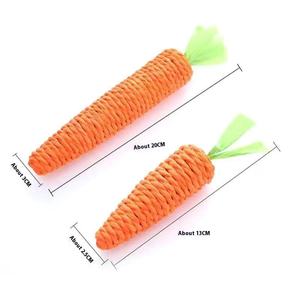 Toys for Pets Dog <b>Cat</b> Chew Toys Hot Selling Cute Paper Rope Woven Carrot Pet Playing Interactive Movement Toy - Product Image 4