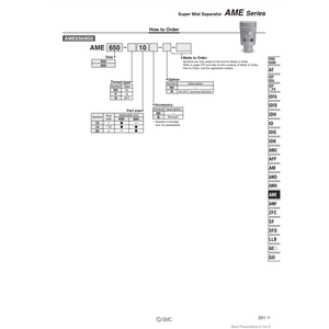ตัวกรองอากาศ AME250C-02B-H โดย SMC pneumatics - Product Image 2