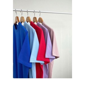 เสื้อยืดแขนสั้นโอเวอร์ไซส์ใหม่ ผู้หญิง ผู้ชาย สีพื้น คอเสื้อแบบปก 100% ผ้าฝ้าย เป็นมิตรกับสิ่งแวดล้อม ระบายอากาศได้ดี เสื้อถัก ผู้ผลิตจากบังกลาเทศ - Product Image 6