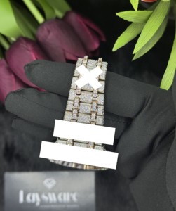 Montre mécanique de luxe en acier inoxydable, testée au diamant, style Hip Hop, entièrement sertie de moissanite VVS, avec mouvement automatique - Product Image 3