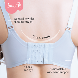 Sujetador de lactancia diario sin aros para mujer, fino, con tiras de gel 3D, sin costuras, copa 3/4, espalda en U, alta elasticidad - Product Image 3