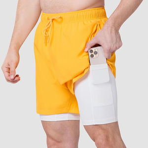 Pantalones Cortos Deportivos Personalizados de Secado Rápido, Tejido Elástico en 4 Direcciones, Ligeros, Sólidos, con Bolsillos, Deportivos 2 en 1, Nailon Elastano, Impermeables y Transpirables - Product Image 2