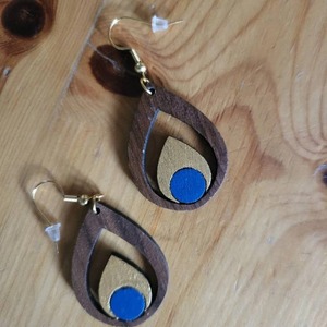 Pendientes de madera listos para dropshipping, envío directo, pendientes de madera de color liso, uso mayorista de fábrica personalizado - Product Image 4