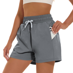 Shorts décontractés pour femmes, coupe ample, au-dessus du genou, couleur unie, respirants et confortables, pour un usage quotidien - Product Image 3