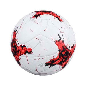 Balón de fútbol de PU blanco y rojo con estampado por sublimación, balón deportivo para todas las estaciones, entrenamiento al aire libre, balón de fútbol, balón de fútbol atlético - Product Image 3