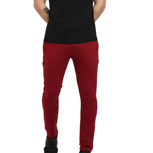 AXIS APPAREL Pantalon de survêtement rouge pour homme, taille élastique, braguette zippée, cordon de serrage, poches latérales, léger, décontracté, respirant, tricoté - Product Image 2