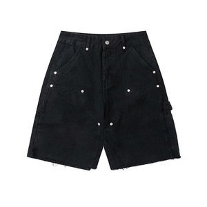 Shorts de plage en coton pour hommes, design personnalisé, style nouveau, couleur unie, pantalon de jogging - Product Image 2