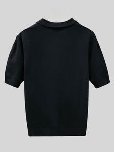 เสื้อโปโลถักแบบสั่งทำขายส่งสำหรับผู้ชาย แขนสั้น สวมใส่สบาย เหมาะสำหรับธุรกิจ กอล์ฟ ฤดูร้อน ระบายอากาศได้ดี สีพื้น แบบสวมหัว - Product Image 6