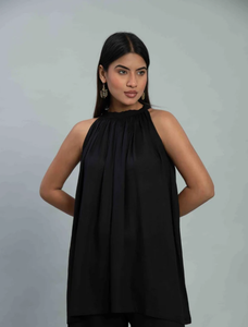 ชุดเซ็ตคอร์ดเน็คสีดำแบบผูกคอ - Product Image 4