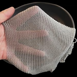 Best Quality Metal Chainmail Scrubber For Cleaning Cast Iron Pans And <b>Cookware</b> With Strong Stainless Steel Rings - Product Image 4
