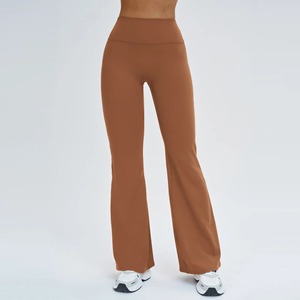 Leggings acampanados suaves personalizados para mujer, de gran venta, pantalones de yoga elásticos para fitness, mallas deportivas al por mayor, ropa deportiva. - Product Image 3